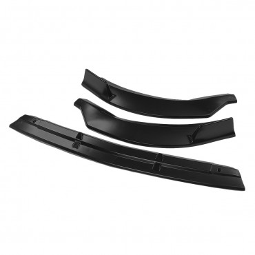 3Pcs Matte Black Front Bumper Protector Lip Spoiler Covers Trim For Mercedes-Benz Vito 2015-2019