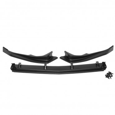 3pcs ABS Matte Black Front Bumper Lip Spoiler Cover Trim Protector For ToyotaAvalon 2019