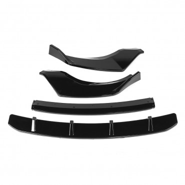 4PCS Glossy Black Front Bumper Lip Body Kit Spoiler Splitter For BMW G01 X3 G02 X4 2018-2020