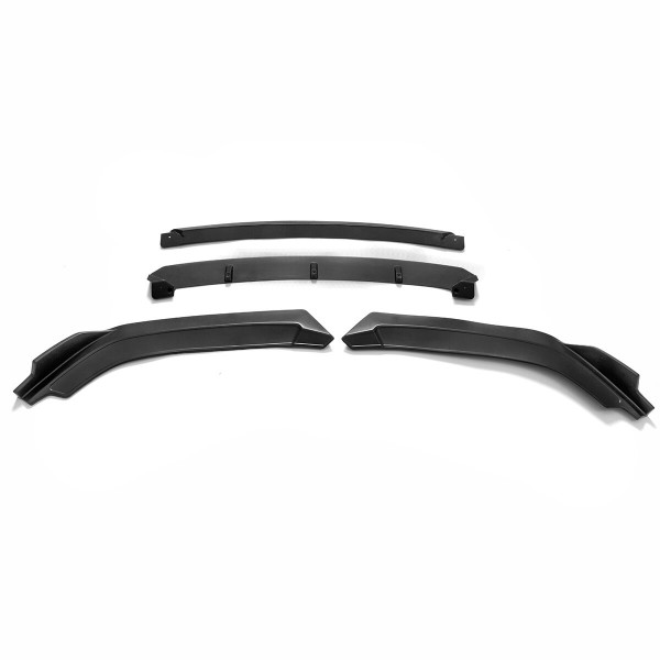 4PCS Matte Black Front Bumper Lip Body Kit Spoiler For Honda Civic Sedan 2016-2018