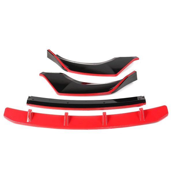 4PCS Red Black Front Bumper Lip Spoiler Splitter For BMW G01 X3 G02 X4 2018-2020