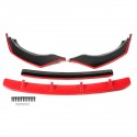 4PCS Red Black Front Bumper Lip Spoiler Splitter For BMW G01 X3 G02 X4 2018-2020