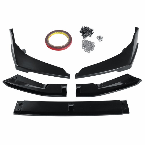 5PCS Front Bumper Protector Lip Body Kit Spoiler Splitter For Honda Civic 2019-2020 Sedan