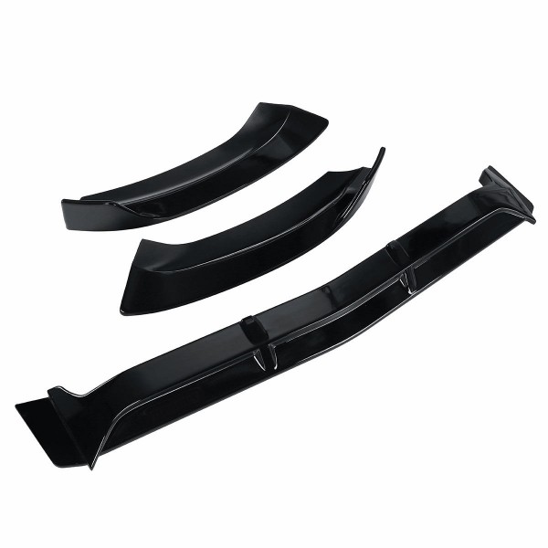 Car Glossy Black Front Bumper Lip Body Protector Kit Spoiler For Mercedes C-Class W205 C250 C300 C350 2015-2018