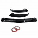 Car Glossy Black Front Bumper Lip Body Protector Kit Spoiler For Mercedes C-Class W205 C250 C300 C350 2015-2018