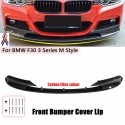 Carbon Fiber Front Bumper Protector Cover Splitter Lip For BMW F30 3 Series M Style 2012-18