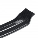 Carbon Fiber Look Front Bumper Lip Spoiler Cover Trim 3PCS For Audi A4 B9 Sedan 2017-2018