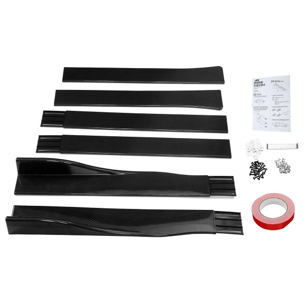 Carbon Fiber Pair of Car Side Skirt Extensions Splitters For LEXUS Infiniti