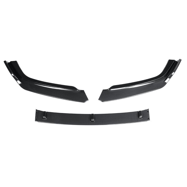 Carbon Fiber Style Front Bumper Lip Body Spoiler Protector Kit For VW JETTA MK6.5 2015-2018