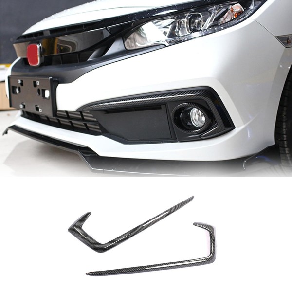 Front Fog light Eyebrow Cover Trim For Honda Civic 2019+