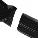 Front Bumper Lip Spoiler Cover Trim Carbon Fiber Look 3PCS For VW TIGUAN 2017-2020