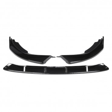 Front Bumper Lip Spoiler Splitter Gloss Black For BMW 3 Series G20 G28 2019-2020