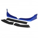 Sedan 4 Door Front Bumper Lip Protector Body Spoiler Blue 5PCs For Honda Civic 2019-2020