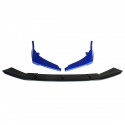 Sedan 4 Door Front Bumper Lip Protector Body Spoiler Blue 5PCs For Honda Civic 2019-2020