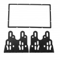 2 Din Black Car Fascia Trim Kit Dashboard Frame For Ford Fiesta 1995-2001 Focus 1998-2004