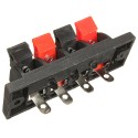 4-Way AMP Stereo Speaker Terminal Strip Push Release Connector Block