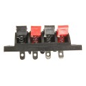 4-Way AMP Stereo Speaker Terminal Strip Push Release Connector Block