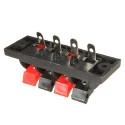 4-Way AMP Stereo Speaker Terminal Strip Push Release Connector Block