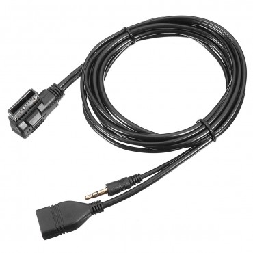 MDI Music to 3.5mm AUX Audio Cable with USB Charger Port For VW Audi A4 A6 A8 S4 S6 Q5 Q7