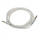 Car AUX Stereo Male to Male Audio PTFE Teflon Cable 2M 3.5mm for Phone iPod MP3