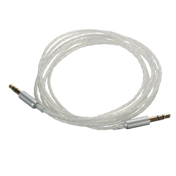 Car AUX Stereo Male to Male Audio PTFE Teflon Cable 2M 3.5mm for Phone iPod MP3