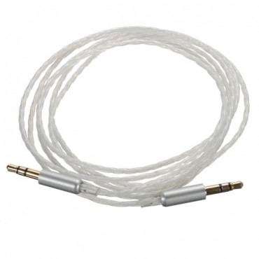 Car AUX Stereo Male to Male Audio Upgrade PTFE Teflon Cable 1.5M 3.5mm for Phone iPod PC