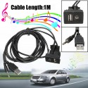 Car Audio Extension Modification Cable USB Port 3.5mm AUX Lead Mounting Panel 1M