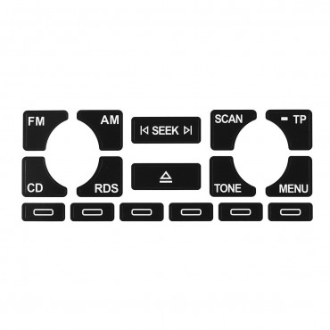 Car Radio Stereo Worn Peeling Button Repair Decals Stickers For Audi A4 B6 B7 A6 A2 A3 8L/P