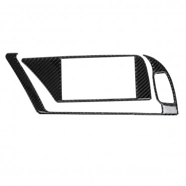 Carbon Fiber Car Interior GPS Navigator Panel Frame Cover Trim For Audi B8 A4 A5 Q5 S4 S5