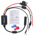 Universal DAB+ FM Car Antenna Aerial Splitter Cable Digital Radio Amplifier with SMB Connector