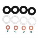 16pcs Fuel Injector Seal+Protectors+Washer+O-Ring For Peugeot 207/ 307/ 407 1.6 Hdi 2004+