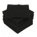 10pcs 28PPI Black Square Activated Carbon Foam Sponge Air Filter Pads Set for Smoke Absorber