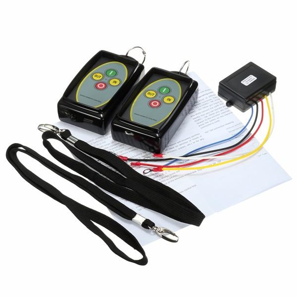 12-24V 434MHz Winch In Out Wireless Remote Control Switch Key for Truck Jeep SUV ATV Warn