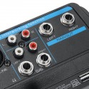 6 Channel bluetooth Audio Mixer Contrl DJ Mic with LED Digital Display Music Stream US Plug