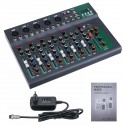 7 Channel bluetooth Audio Mixer Control DJ Mic with LED Digital Display Music Stream