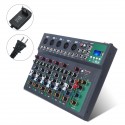 7 Channel bluetooth Audio Mixer Control DJ Mic with LED Digital Display Music Stream