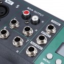 7 Channel bluetooth Audio Mixer Control DJ Mic with LED Digital Display Music Stream