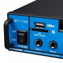 BT-138 HIFI Power Amplifier bluetooth Audio AMP with Remote Control Support FM USB SD for Home Car EU Plug