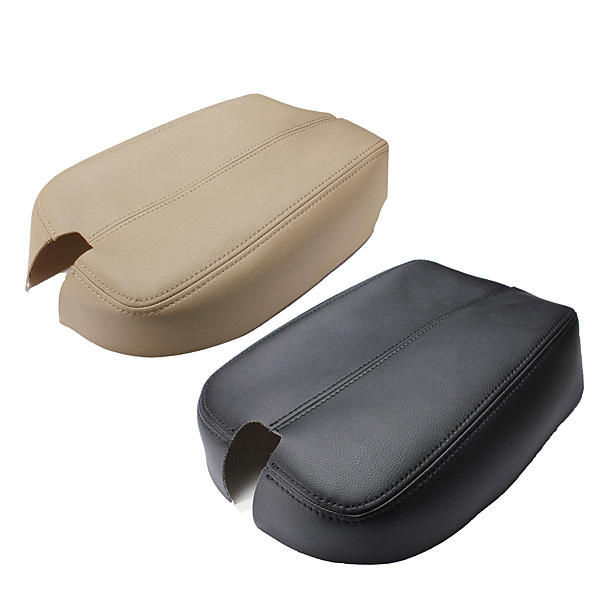 Black Beige Console Real Leather Car Arm Rest Cover for Honda Accord