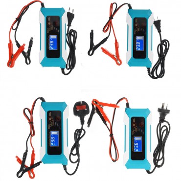 12V 24V 100AH Smart LCD Automatic Car Battery Charger Motorcycle Pulse Repair