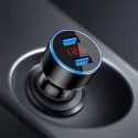 12V 24V 3.1A Dual USB Car Charger LCD Display Smart Protection