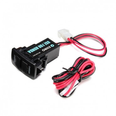 12V 3A Dual USB Port Power Socket Mobile GPS Car Charger For HONDA