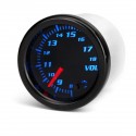 12V Universal 2 Inch 52mm Auto Voltmeter 7 Color LED Display Tinted Face