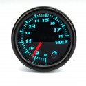 12V Universal 2 Inch 52mm Auto Voltmeter 7 Color LED Display Tinted Face