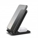 2 In 1 25W Qi Wireless Charger Dock Stand Fast Wireless Charging Pad Phone Holder