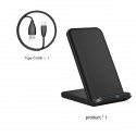 2 In 1 25W Qi Wireless Charger Dock Stand Fast Wireless Charging Pad Phone Holder