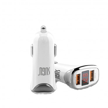 3.1A Digital Display Car Charger Dual USB Intelligent Voltage Current