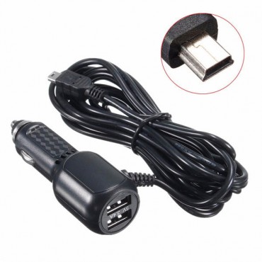 3.4A/5V Car Power Charger Mini USB 3.5m Cable for GPS Nuvi Nav Tablet PC