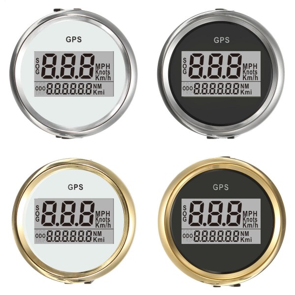 4 Types Auto Gauge Digital GPS Speedometer 52mm Speed Odometer Speed Chart