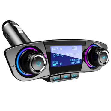 LED Hands Free Wireless Bluetooth4.0 FM Transmitter Aux Modulator Car Auto Audio MP3 Player Dual USB Charger